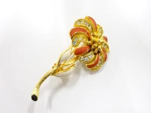 アンティーク　エナメル　ブローチ